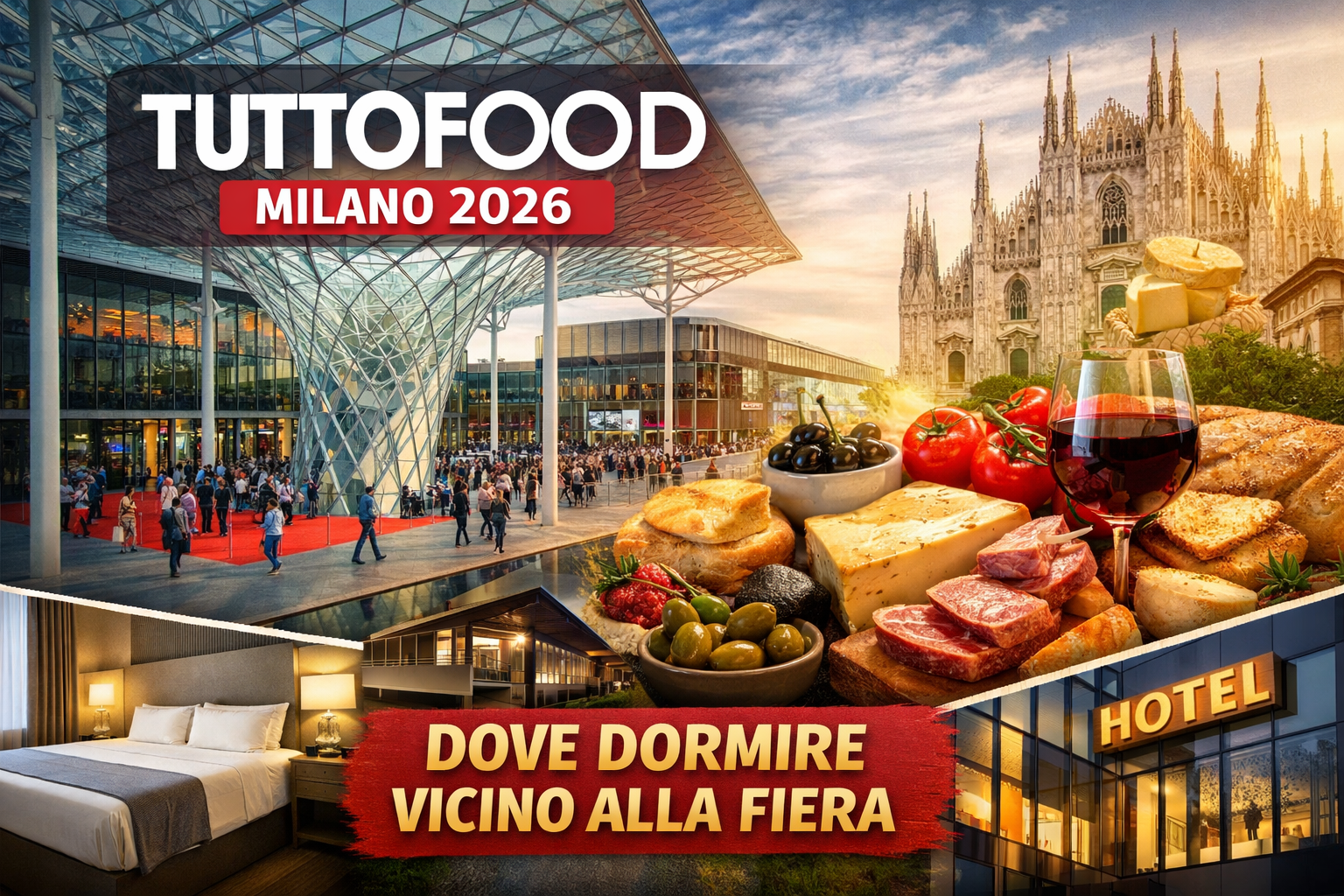 Dove dormire per il TUTTOFOOD Milano: migliori hotel, B&B e soluzioni pratiche vicino alla fiera